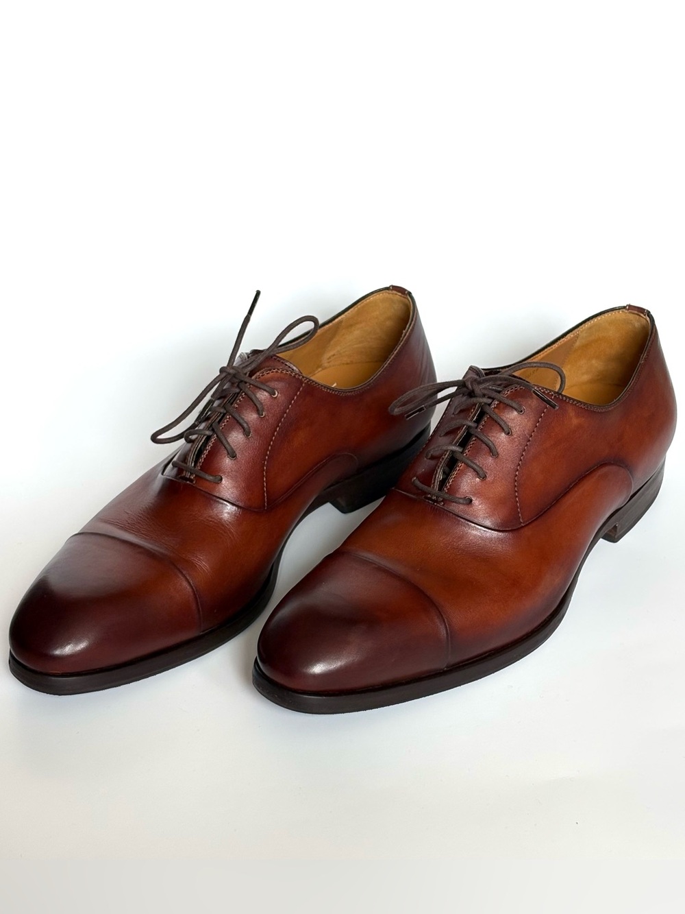 Magnanni “Naxos” Cognac Cap Toe Oxfords